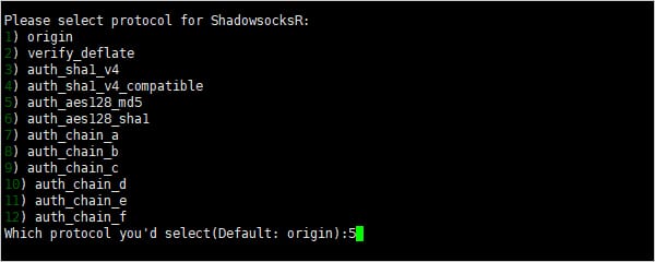 ShadowsocksR 一键安装脚本 配置 ShadowsocksR 服务器混淆协议